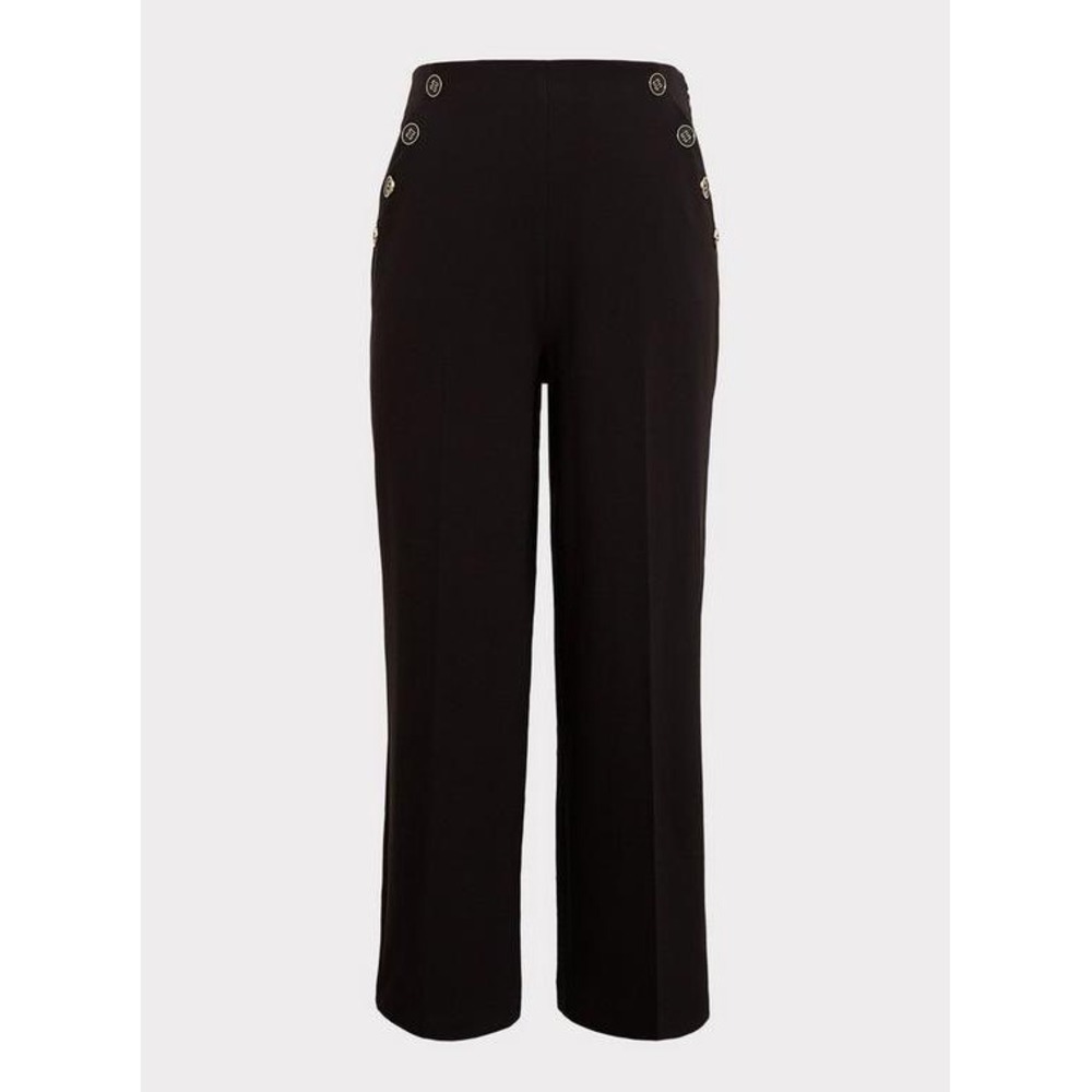 Torrid Black Wide Leg Sailor Button refined crepe High rise Pants Plus Size 22R - Picture 6 of 6